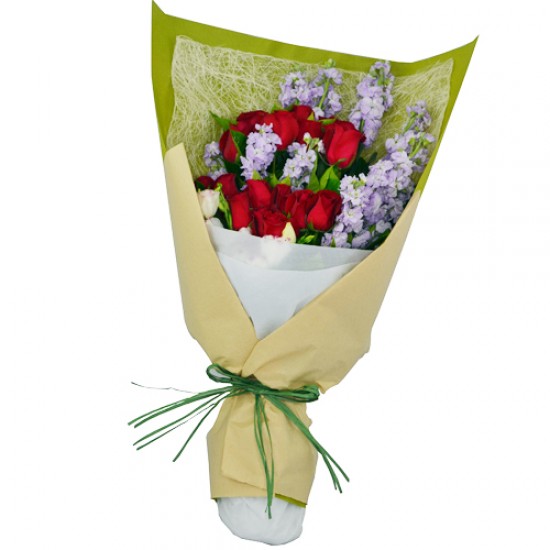 Timeless Passion: One Dozen Elegant Roses Bouquet