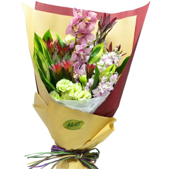 Holland Pink Color Cymbidium Bouquet