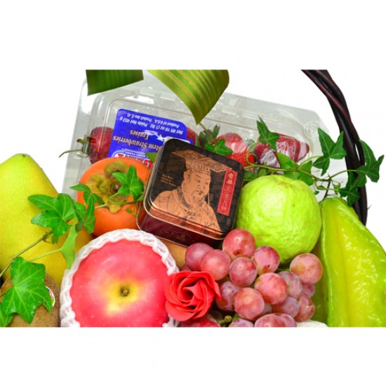 Seasonal Fruits Hamper with Mini Mooncake